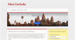 Desktop Screenshot of cambodia-holidays.org